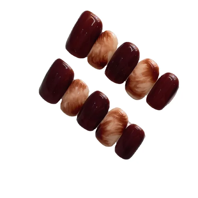 The New Manicure Patch Caramel Smudges Wear Amber White Pure Hand Wearing Armor - Shop at LoveMi