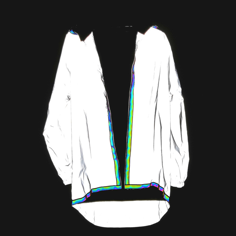 No Zipper High-gloss Reflective Trench Coat