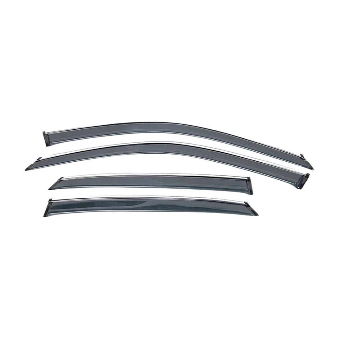 For H Onda 2022-2023 Civic Sedan Smoke Tinted Chrome Window Visor Rain Sun Guard