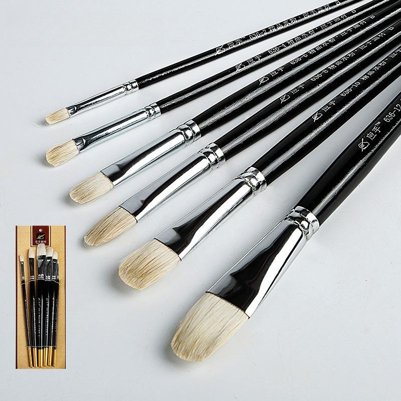 Wool Black Stick Watercolor Brush 6-piece Suit