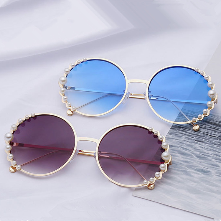 Title 7, Round frame pearl sunglasses ladies sunglasses