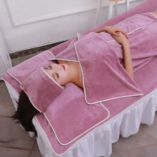 Microfiber Beauty Salon Towel Wrap Turban Towel Bath Skirt Coral Purple - Shop at LoveMi