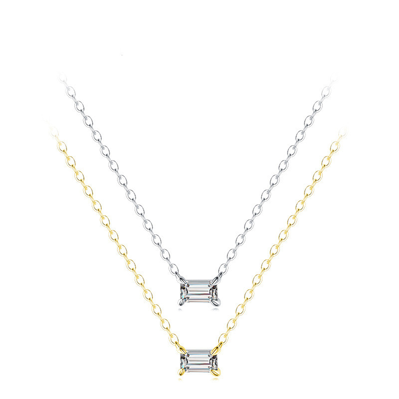 Fashion Rectangular Zircon Necklace For Women