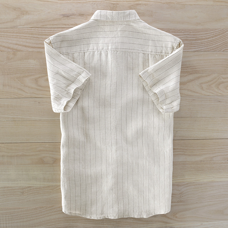 Men's Striped Short Sleeve Shirt