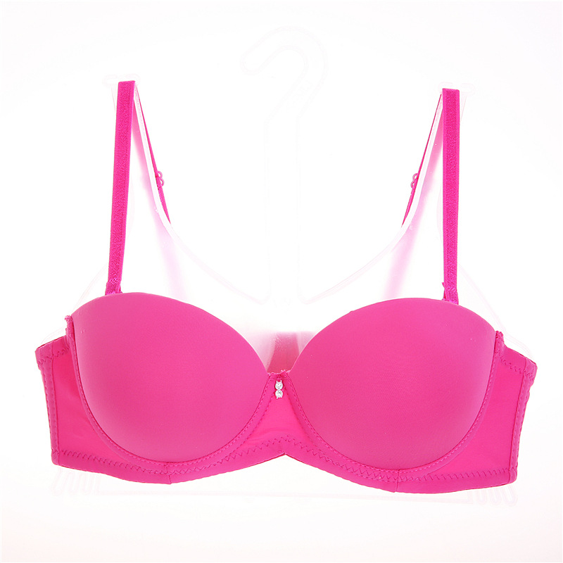 Title 1, Thick cup gathering half cup glossy girls bra. ...