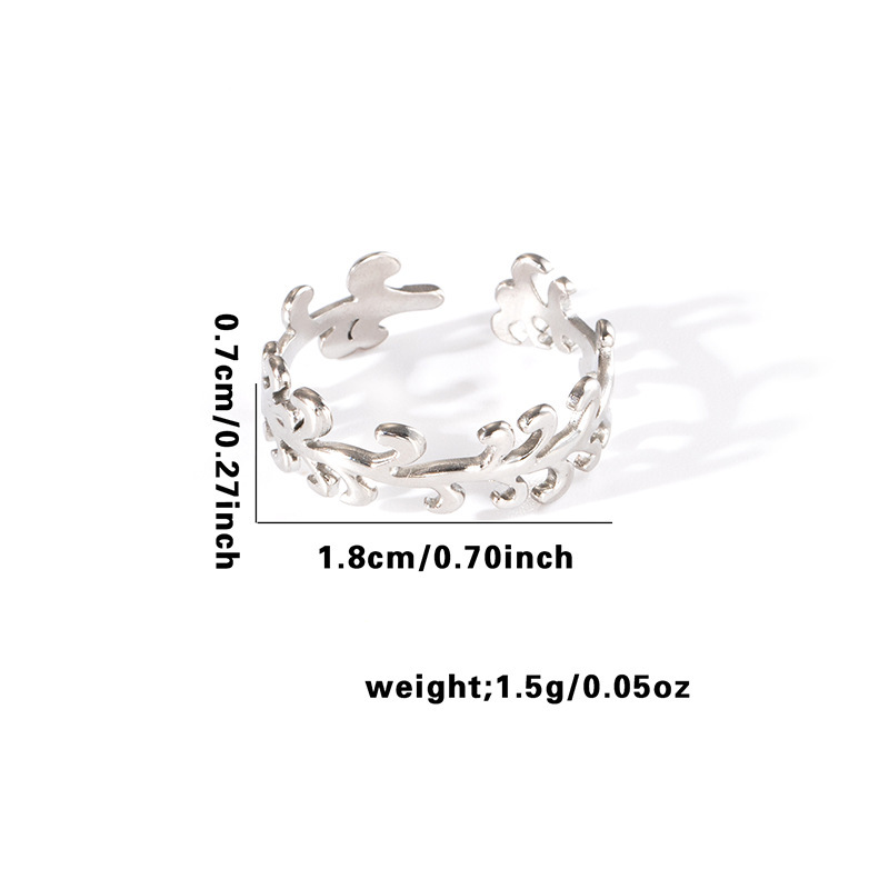 Gold-Plated Hollow Heart Ring, picture 7 of 12