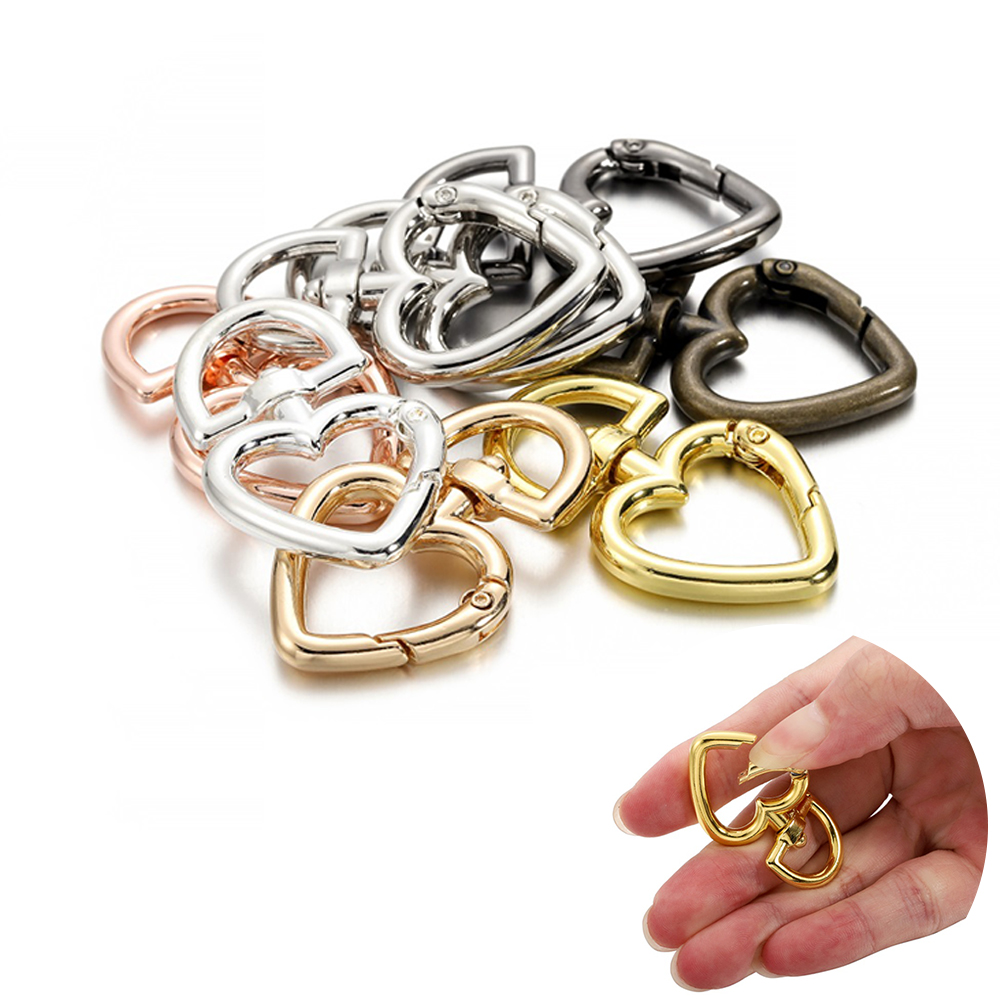 Metal Love Keychain Hair Ball Pendant Diy Irregular