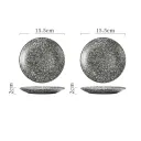 6Shallow Plate Silver Snow