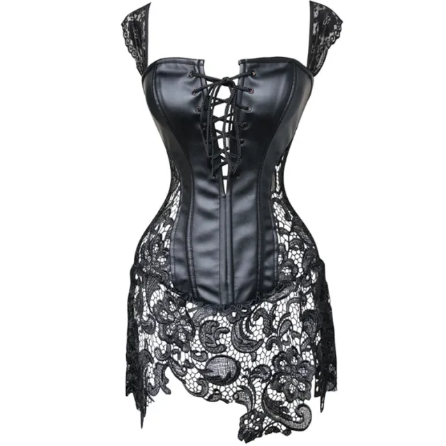 Leather Corset One piece Court Girl Black - Shop at LoveMi