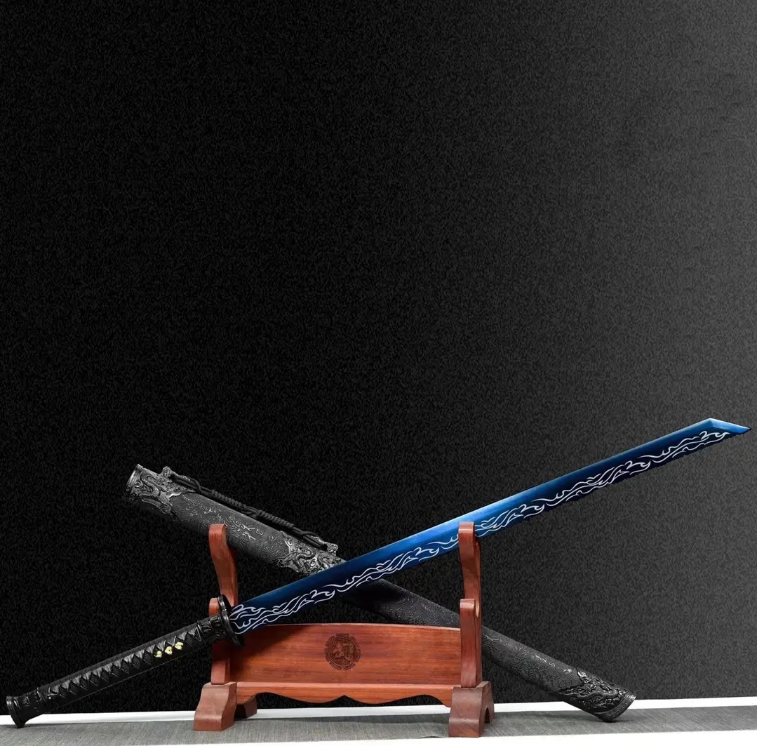 Liuying Integral Tang Dynasty Horizontal Sword High Manganese Steel Self-Defense Cold Weapon Collection-Grade Unsharpened