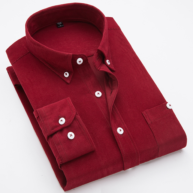 Men's Business Slim Solid Color Shirt In Spring