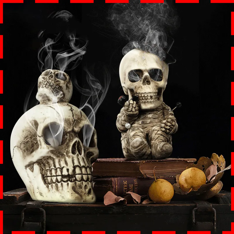 Resin Crafts Halloween Decorations Home Skull Aromatherapy Home Decor – image 4