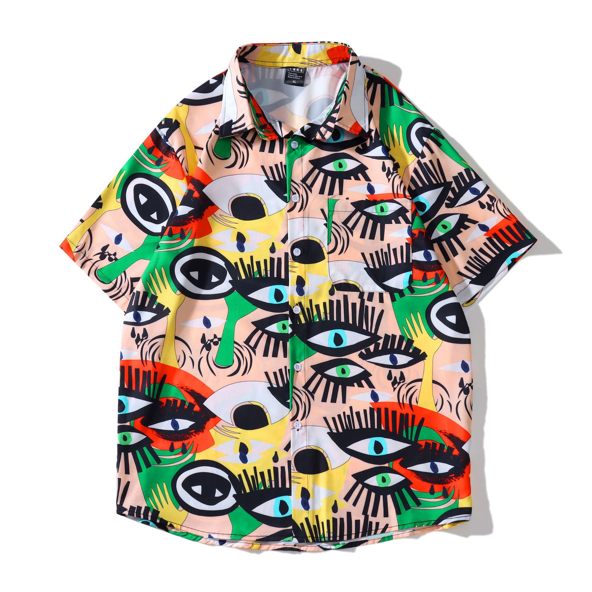 Full Print Short Sleeve Shirt For Men And Women