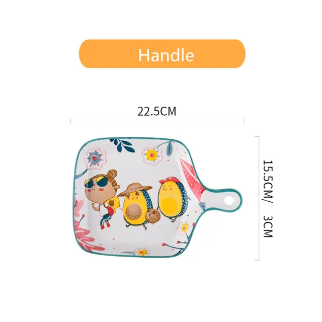 Tableware Set Rainforest Dish Combination Simple Ceramic Bowl Single Handle Bakeware - Shop at LoveMi