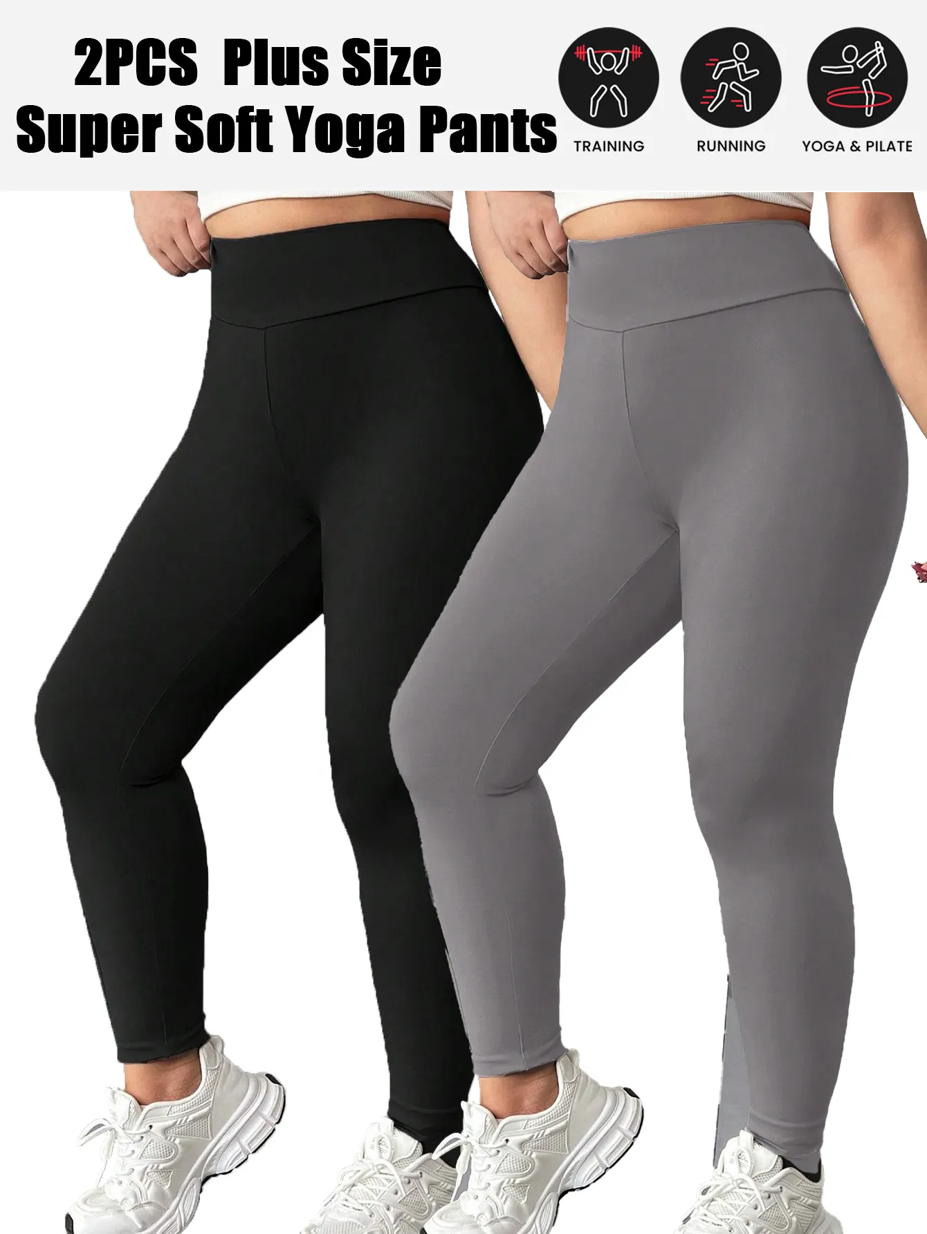 Plus Size Leggings For Women-No See-Through High