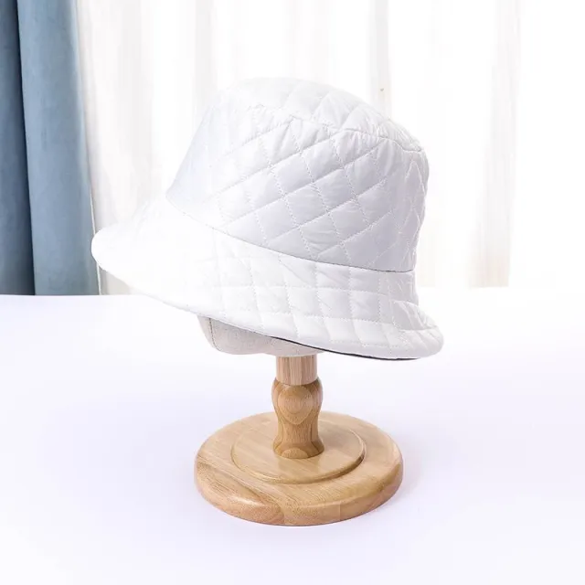 Autumn And Winter British Fashion Down Jacket Cotton Outdoor Minimalist Diamond Hat White - Shop at LoveMi