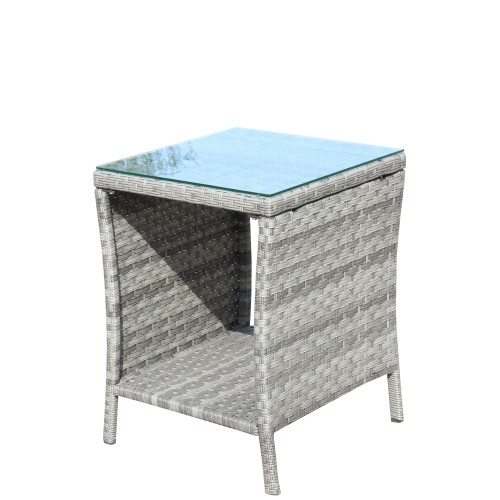 Outdoor Patio Furniture 1 Coffee Table With Clear Tempered Glass — foto 19