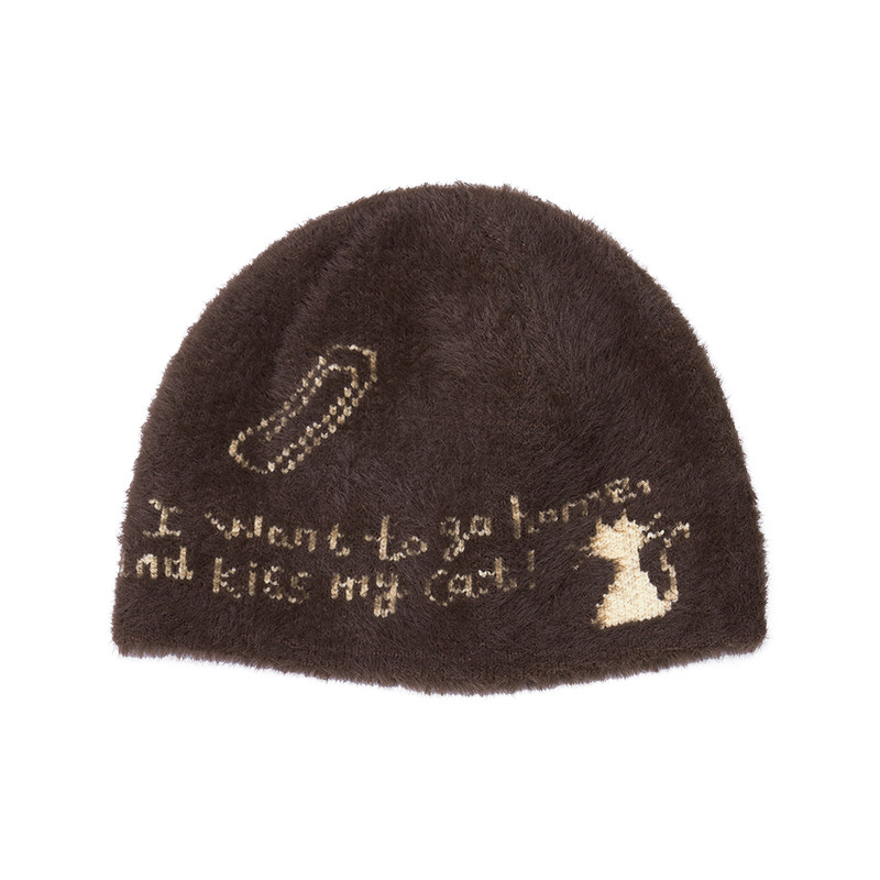Knitted Cold Hat Original Versatile Knitted Hat Niche Face Small Ear Protection New Knitted Hat Autumn-Winter