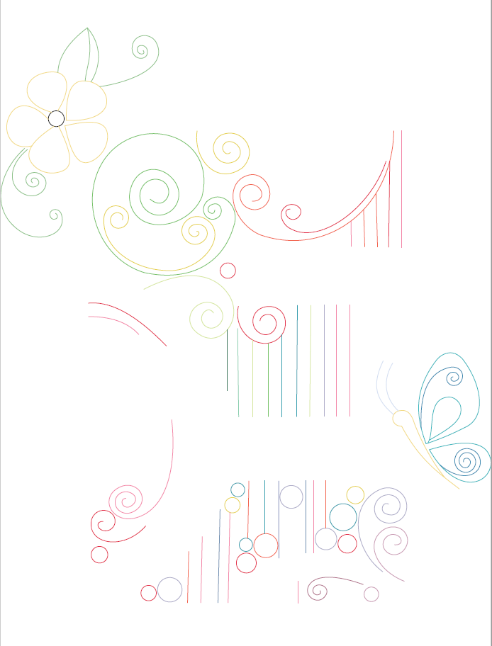 Paper Filigree Painting Kit - Letters (A style-S)