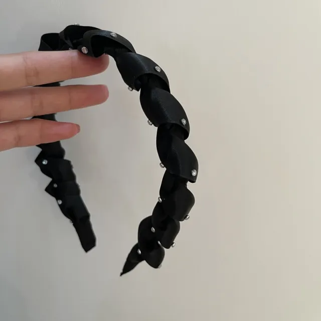 Diamond Headband Super Fairy Retro Temperament All match Black - Shop at LoveMi