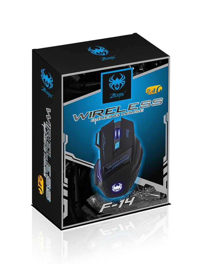 ZELOTES F-14 Wireless Luminous Gaming Mouse | 1000+ Sold