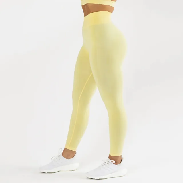 Fashionable New Tight High Waist Sports Pants For Women Yellow - Shop at LoveMi