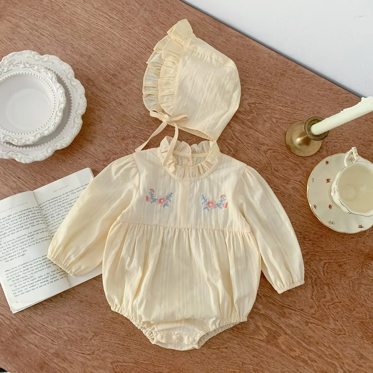 Baby Girl's New Exquisite Embroidered Romper