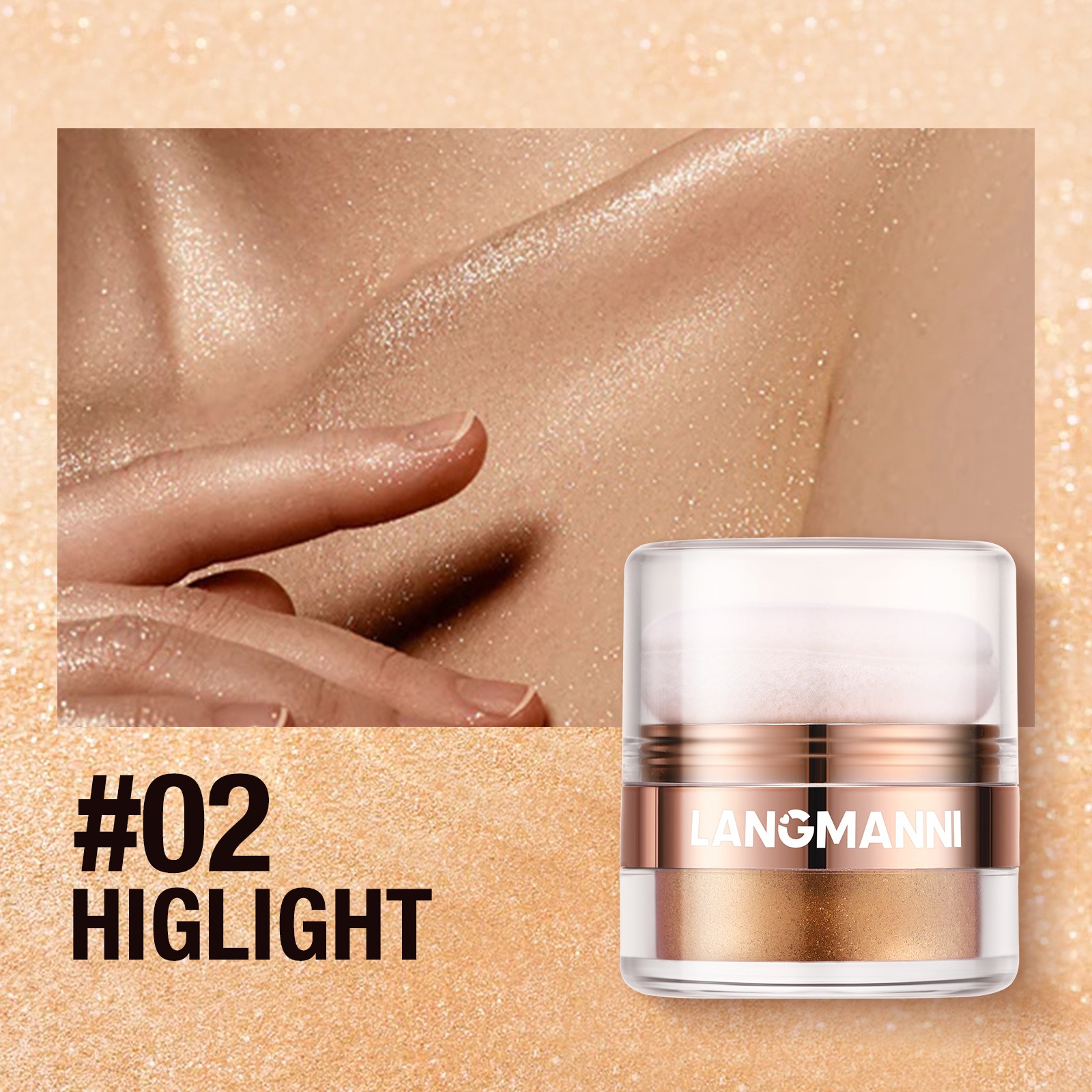 Highlight Powder,Glitter Body Highlighter Powder Body Shimmer Sparkle Face Highlighter Powder For Face Eyes Body Glow Makeup