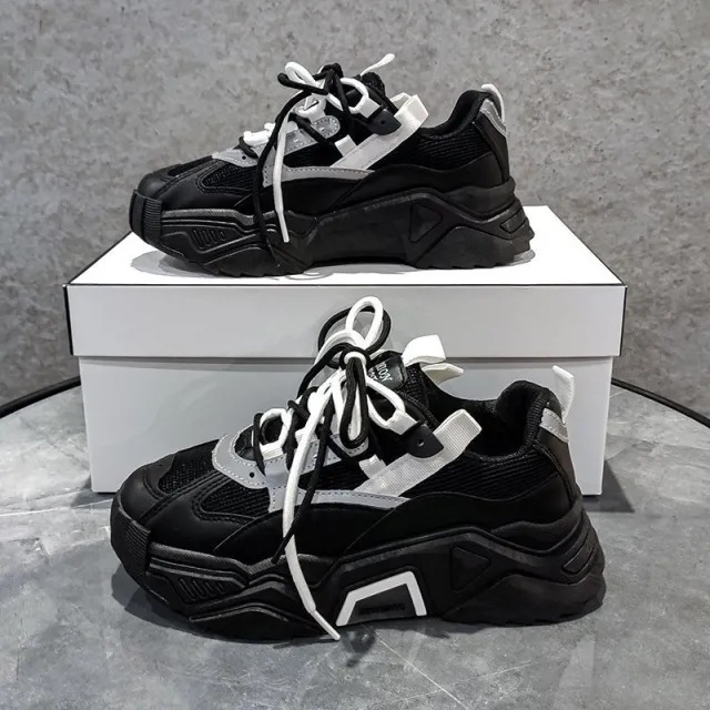 New Summer Casual Shoes Breathable Mesh Sneakers Black - Shop at LoveMi