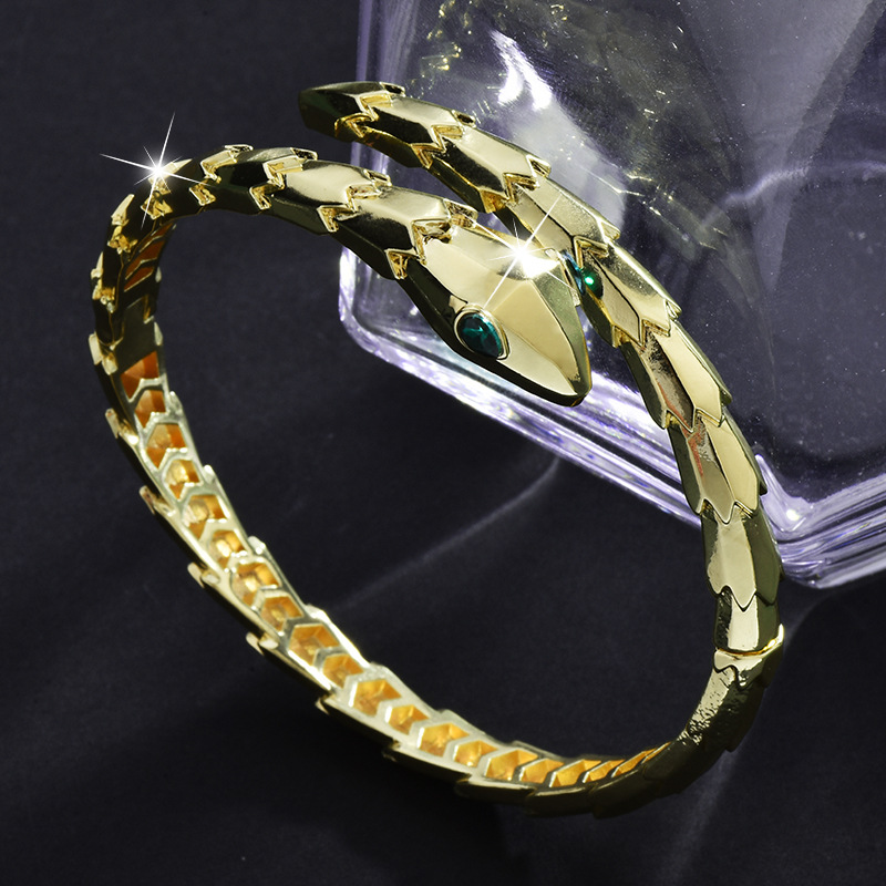 Title 5, Golden Scale Spirit Snake Spring Bracelet Female