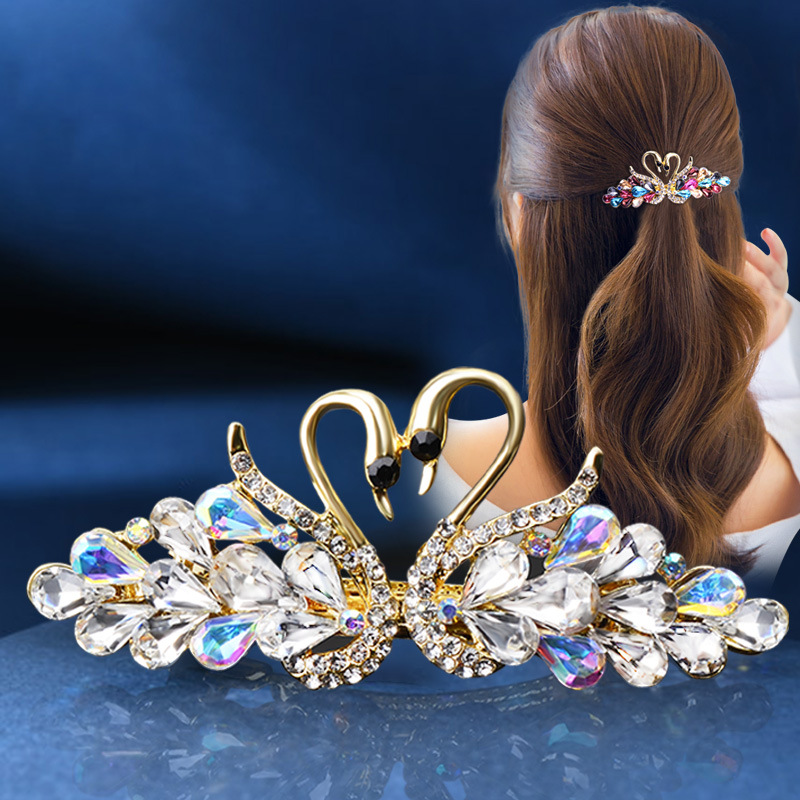 Small Fashion Double Swan Women's Hair Clip