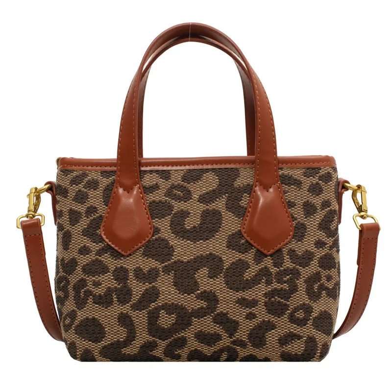 Small Bag Female Leopard Print Portable Fashion - Brown