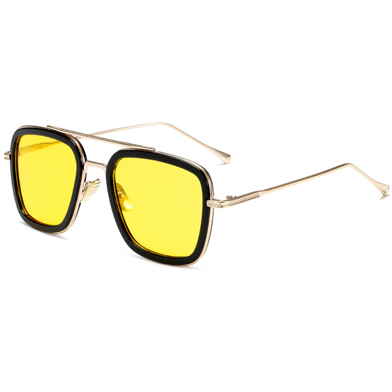 Title 5, New Fashion Sunglasses Men Metal Square Iron Ma...