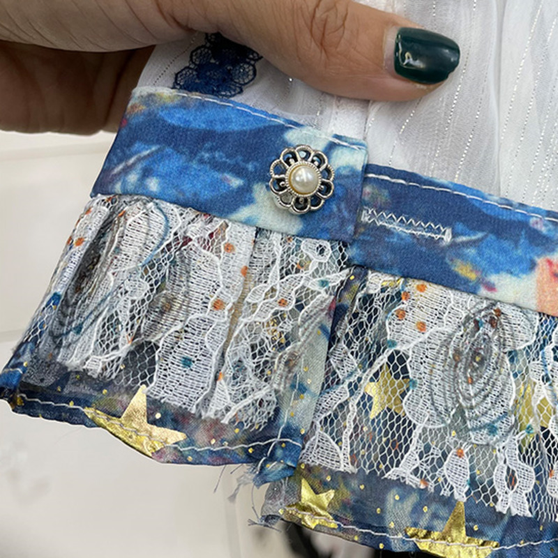 Women's Suit Long-sleeved Lace Shirt Hip Skirt 2-piece Set