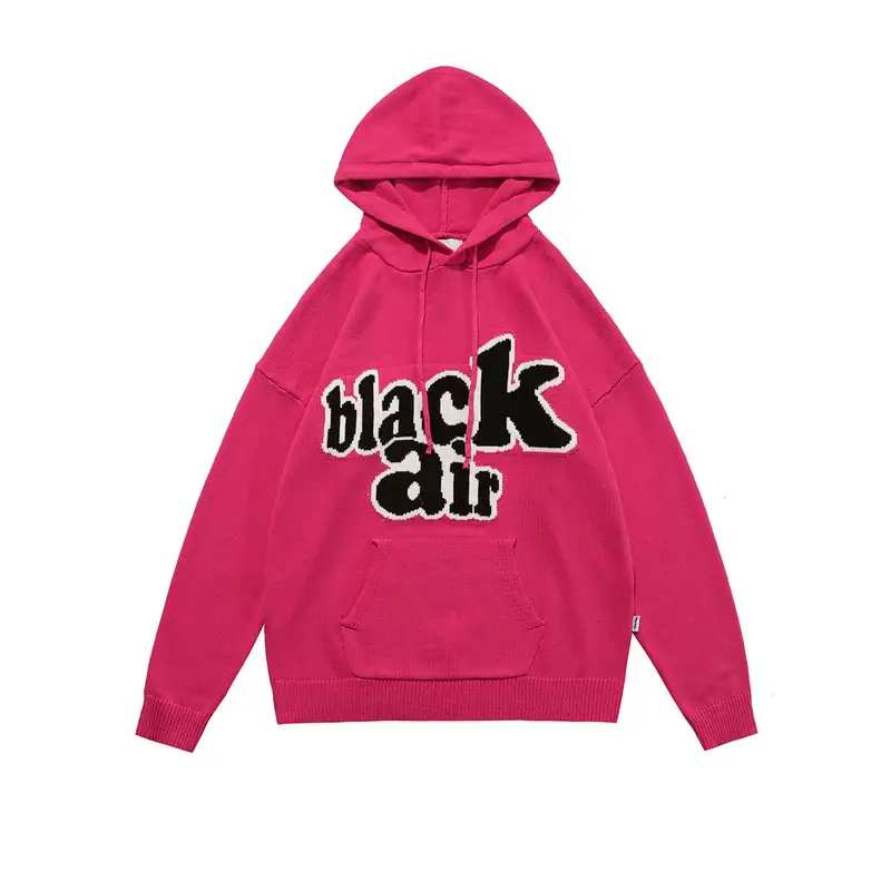 Men's Knitwear Retro Street Unisex Letter Hooded Sweater