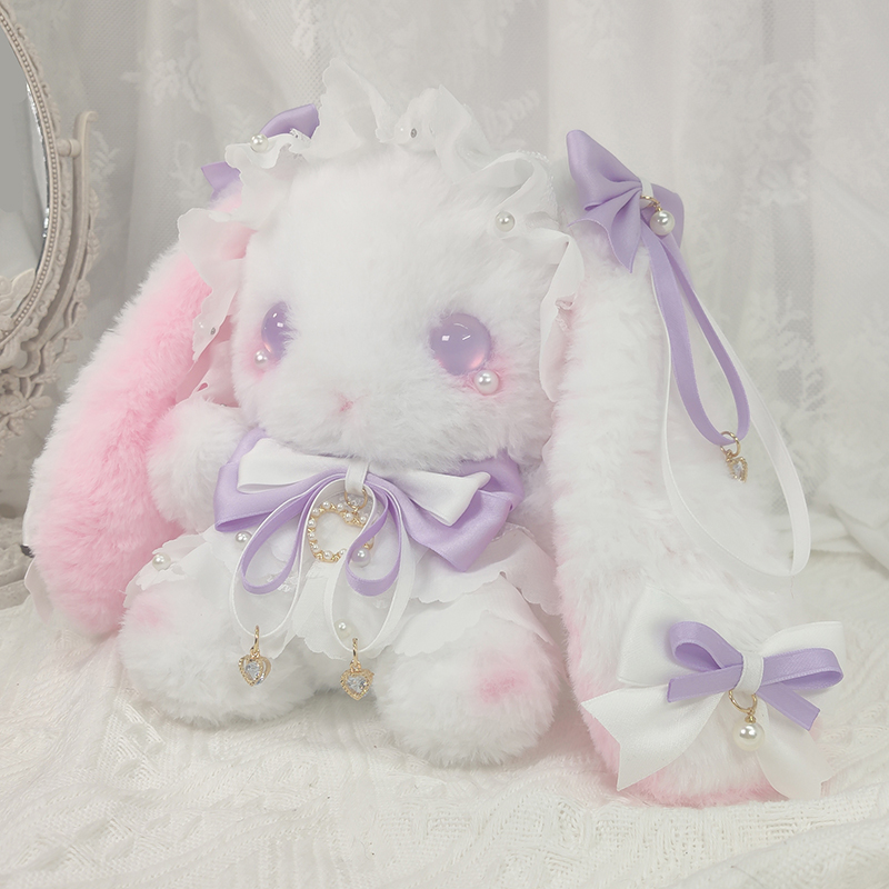 Purple Rabbit Bag Pearl Strap