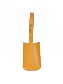 Leather Eco-friendly Beverage Bag Coffee Cup - Yellow - View 1