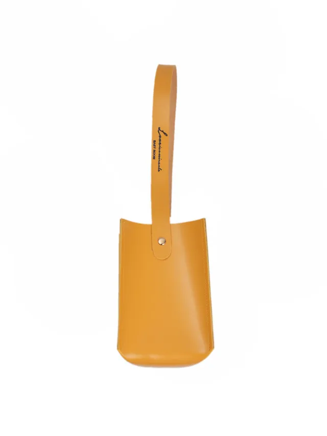Leather Eco friendly Beverage Bag Coffee Cup Yellow - Shop at LoveMi
