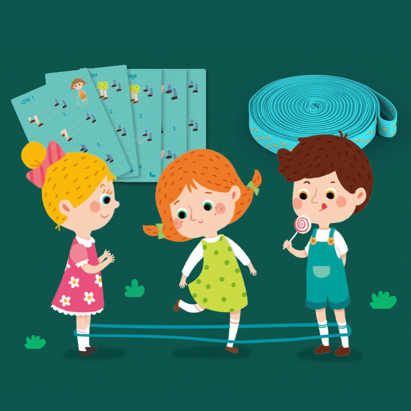 Corde à sauter élastique pour enfants — Jeu d'extérieur classique 1