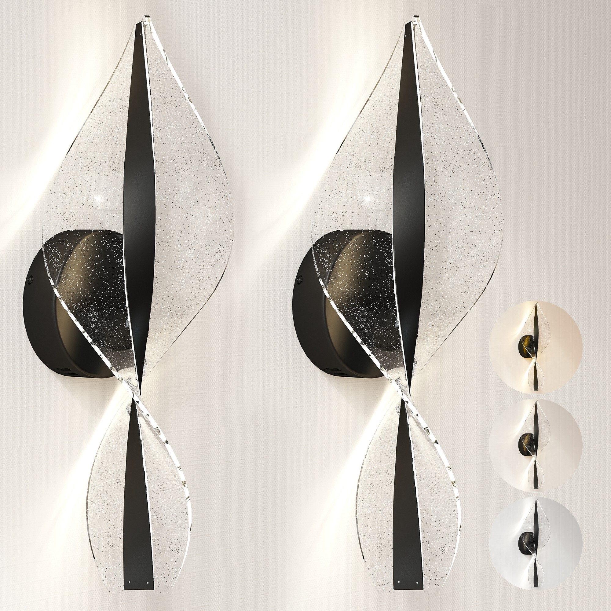 LED Wall Light 2-piece Set, 13W Modern Indoor Spiral Color Temperature — image 2