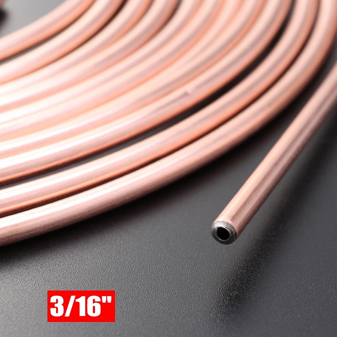 2x 25ft Copper Brake Pipe Line Tube Rolls Kit with 32 Nut Fittings — image 10