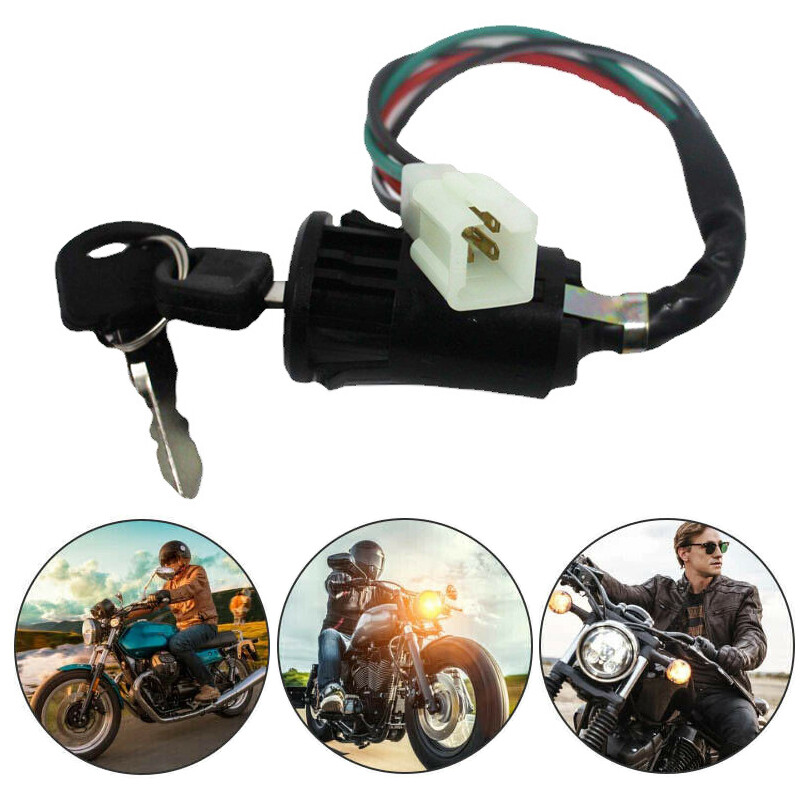 Universal Motorcycle Ignition Barrel Key 4 Wire Quad On Off Pit-Motorbike — image 6