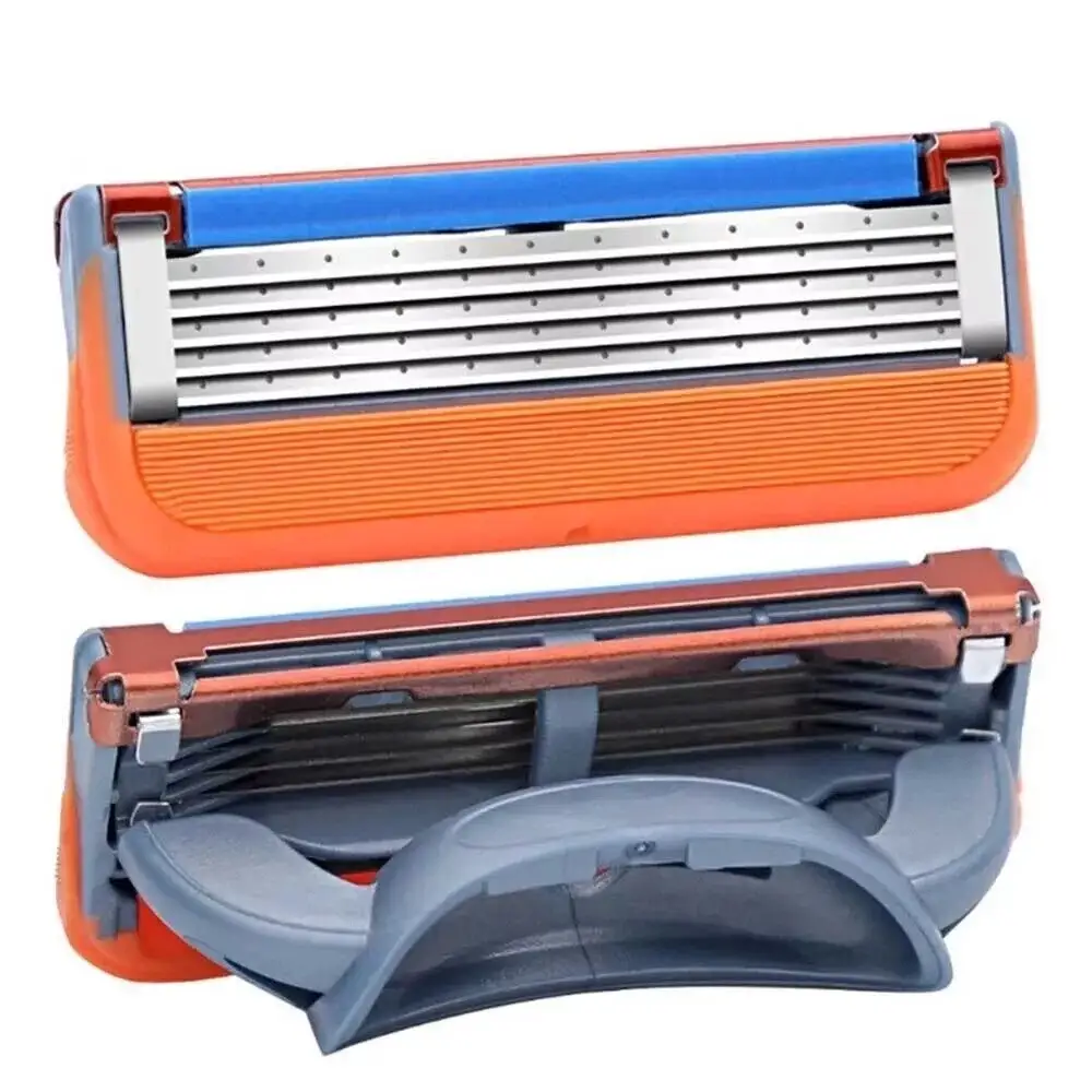 8PCS Disassembled Stainless Steel Shaver Blade Holder For Men's Razor Blades,Gillette Fusion Blade Refills Compatible