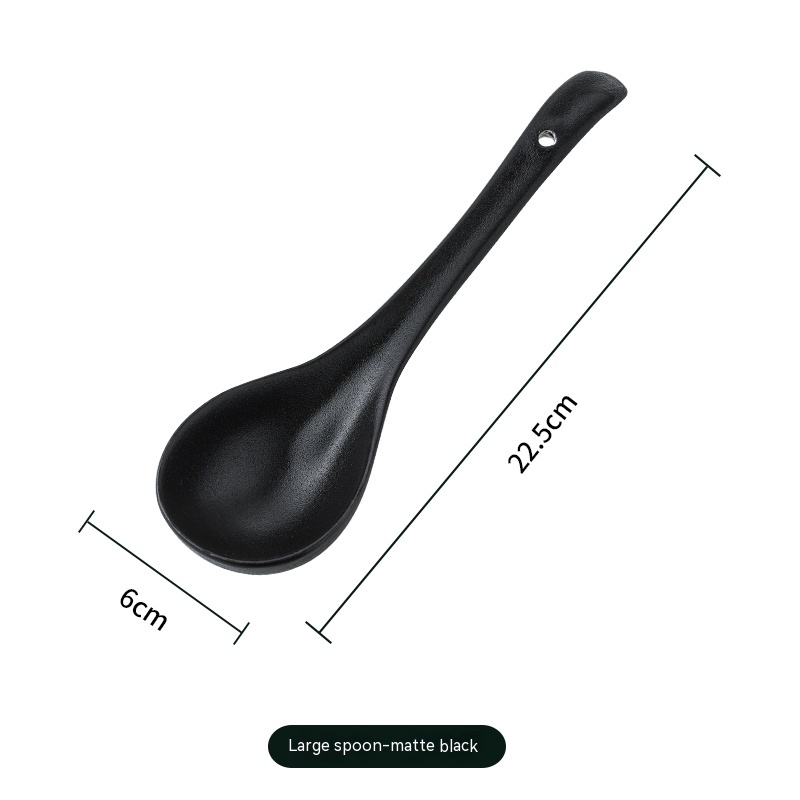 Title 9, Ceramic Soup Spoon Large Soup Long Handle Noodl...