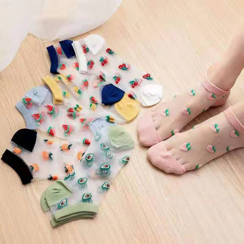 Socks Women's Short Tube Crystal Wire Anti Hook Wire