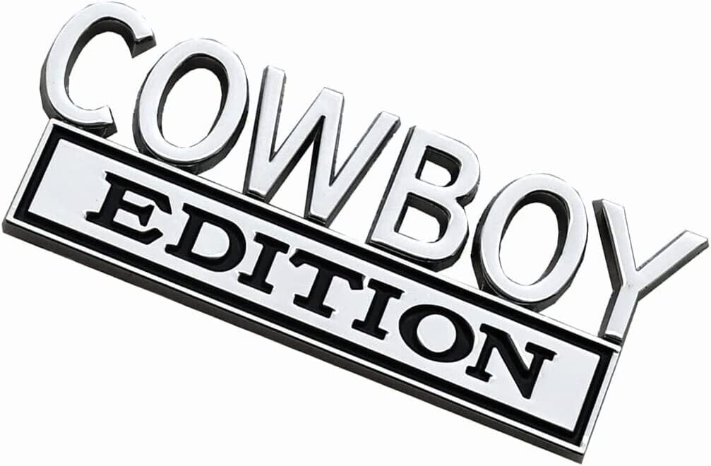 2pack Cowboy Edition Emblems, Seabee Emblem 3D Badge Decal Car Truck SUV,Refrigerator Sticker,Window Display Stickers,Bicycles, Laptops, Fridges