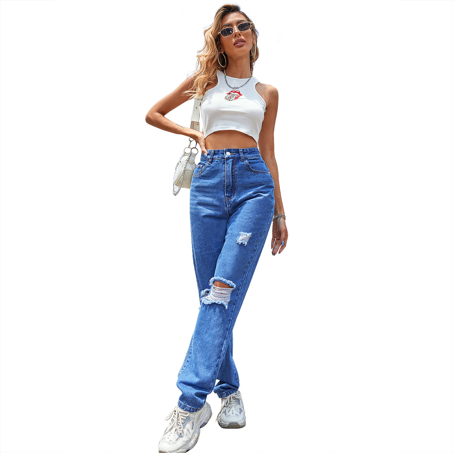 Title 2, Womens Fashion Trend Denim Trousers New Style....