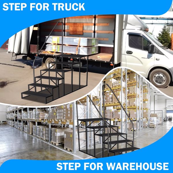 RV Stairs 6 Step Ladder,RV Steps Anti-Slip,Hot Tub Steps With Handrail,660 Lbs RV Ladder For 5th Wheel RV,Mobile Home Stairs B7980bdc 5aa2 4d99 A04e 414549b09331