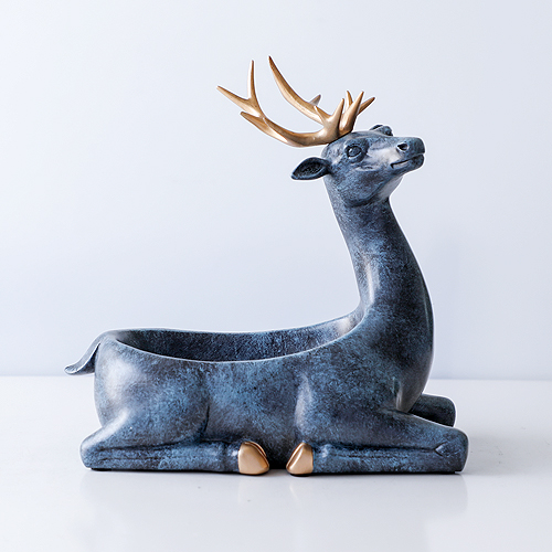 Boîte cerf en résine – coloris rose