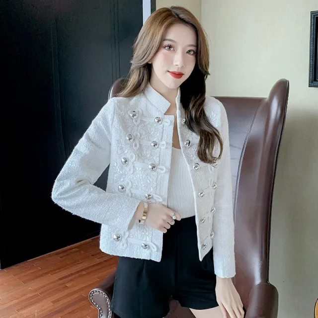 Autumn New Style Fashion Temperament Slim Small Fragrance Jacket White - Shop at LoveMi